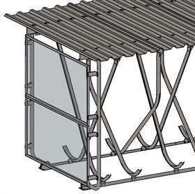 Perete lateral (umplutură pentru cadru) pentru acoperitoare biciclete - placă din poliester neted transparent natural