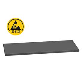 ESD přídavná police (antistatická) 1010x600 mm, nosnost 100 kg, lakovaná, barva antracit RAL7016
