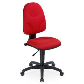 Bürodrehstuhl WEBST@R, Stoffbezug Sempre, Farbe rot, Rahmenkonstruktion schwarz