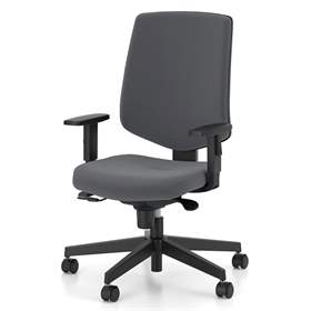 Bürodrehstuhl NEXTER, Stoffbezug Sempre, Lichtgrau, Rahmenkonstruktion schwarz