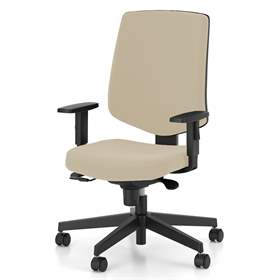 Bürodrehstuhl NEXTER, Stoffbezug Sempre, Beige, Rahmenkonstruktion schwarz