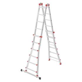 Alu-Teleskop-Multifunktionsleiter, Länge max. 5,6 m, 4x6 Stufen