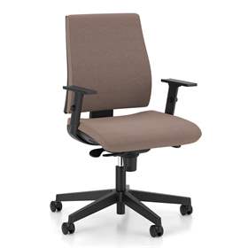 Bürodrehstuhl INTRATA, Stoffbezug Sempre, Beige, Rahmenkonstruktion schwarz
