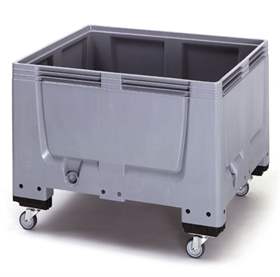 BigBox aus Polyetylen, Vollwand, 1200 x 1000 x 790 mm, mit Rädern