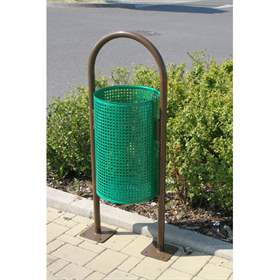 Abfallsammler für Außen, Lochblech, Inhalt 35 l, Höhe 490 mm