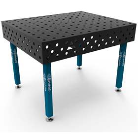 Masă de sudură GPPH ECO 1200x1000 mm, blat de lucru din oțel 8 mm, sistem de găuri Ø28 mm, într-o rețea de 100 x 100 mm
