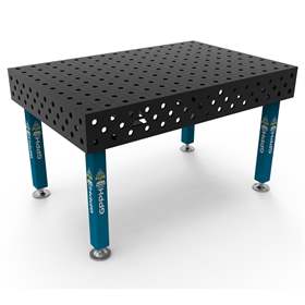 Svařovací stůl GPPH PLUS 1500x1000 mm, ocelová pracovní deska tl. 12 mm, otvory pr. 28 mm v rastru 100x100 mm