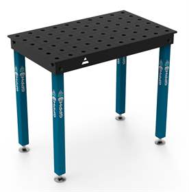Masă de sudură GPPH BASIC 1000x600 mm, blat de lucru din oțel 12 mm, sistem de găuri Ø28 mm, într-o rețea de 100 x 100 mm