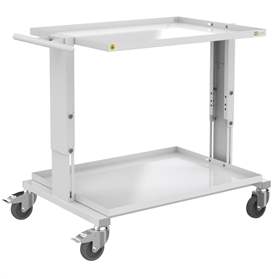 Pick-up Tischwagen ESD, Ladefläche 810 x 610 mm, 2 Fachböden