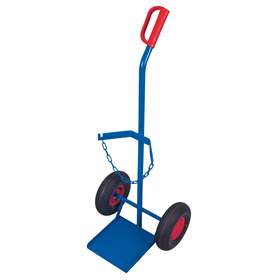 Gasflaschenwagen VARIOfit, für 1 Flasche mit 210-250 mm Durchmesser, Luftbereifung