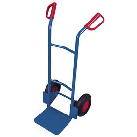 Sackkarre VARIOfit - Stahlrohr, Tragfähigkeit 200 kg, Schaufel 320 x 250 mm, Luftbereifung