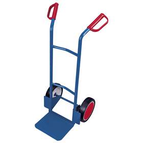 Sackkarre VARIOfit - Stahlrohr, Tragfähigkeit 200 kg, Schaufel 320 x 250 mm, Vollgummibereifung