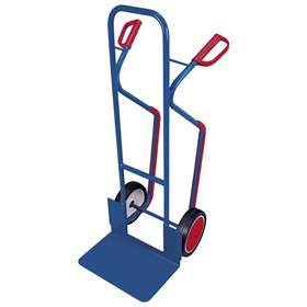 Rudl VARIOfit, ocelový s kluznými ližínami, nosnost 250 kg, lopata 480 x 300 mm, kola z plné gumy