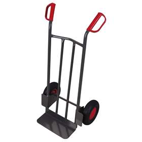 Sackkarre VARIOfit - Stahlrohr, Tragfähigkeit 250 kg, Schaufel 400 x 150 mm, Luftbereifung, Farbe Anthrazit RAL7016