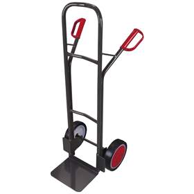 Sackkarre VARIOfit - Stahlrohr, Tragfähigkeit 250 kg, Schaufel 320 x 250 mm, Luftbereifung, Farbe Anthrazit RAL7016