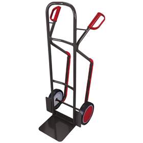 Rudl VARIOfit, ocelový s kluznými ližínami, nosnost 250 kg, lopata 320 x 250 mm, kola z plné gumy, barva antracit RAL7016