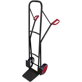 Sackkarre VARIOfit - Stahlrohr, extra hoch, Tragfähigkeit 250 kg, Schaufel 320 x 250 mm, Vollgummibereifung, Farbe Anthrazit RAL7016