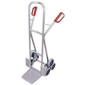 Alu-Treppenkarre VARIOfit, Tragfähigkeit 200 kg, Schaufel 250 x 300 mm