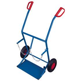 Gasflaschenwagen VARIOfit, für 2 Flaschen mit 210 mm Durchmesser, Luftbereifung