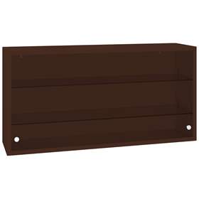 Závěsná kovová skříňka, skleněná, posuvná dvířka, š x v x h: 1000 x 500 x 250 mm, barva hnědá RAL8016