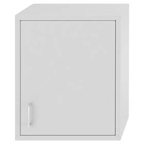 Závěsná kovová skříňka, jednokřídlá plechová dvířka, š x v x h: 400 x 500 x 250 mm, barva šedá RAL7035