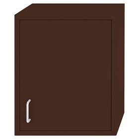 Závěsná kovová skříňka, jednokřídlá plechová dvířka, š x v x h: 400 x 500 x 250 mm, barva hnědá RAL8016