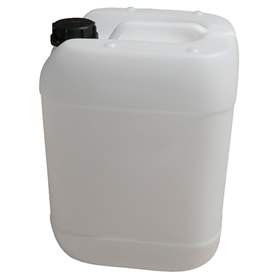 Bidon tip canistră din polietilenă, capacitate 20 l, alb