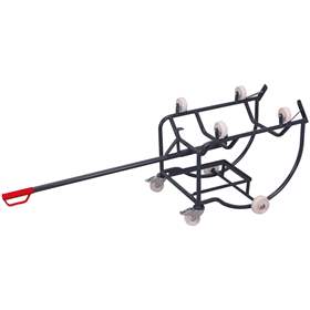 VARIOfit překlápěcí vozík na sudy, nosnost 250 kg, uložení sudu na 4 plastových rolnách, barva antracit RAL7016