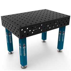Svařovací stůl GPPH PRO 1200x800 mm, ocelová pracovní deska tl. 15 mm, otvory pr. 28 mm v rastru 100x100 mm