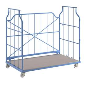 Stapelbox UNIVERSAL-Corlette, fahrbar, Maschen 500x260 mm, LxTxH: 2000 x 1150 x 1850 mm