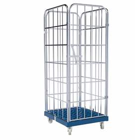 Rollcontainer „rolltainer“, 4-iseitig mit Türen, ohne Fachböden, BxTxH: 724x815x1830 mm.