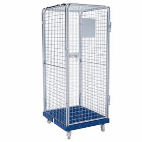 Antidiebstahl-Rollcontainer „ADB-rolltainer“, 5-seitig mit Türen, ohne Fachböden, BxTxH: 724x815x1810 mm