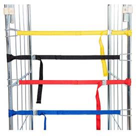 Elastický, textilní pásek, 1 upínací zámek / 1 drátěný háček, barva červená