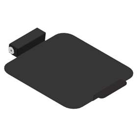 Deckel für Wertstoffsammler EKO STAR STATION, schwarz, lackierter Stahl