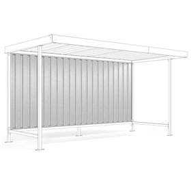 Perete din spate pentru adăpost universal L10, unilateral, tablă trapezoidală