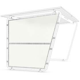 Perete lateral (umplutură pentru cadru) pentru acoperitoare biciclete - placă din policarbonat neted transparent natural, pe o parte