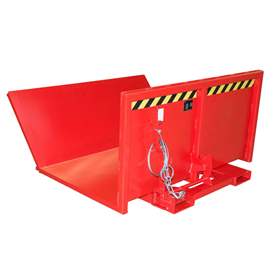 Langgutkipper, Traglast 1000 kg, LxBxH:1440x1500x780 mm, Farbe rot RAL3000