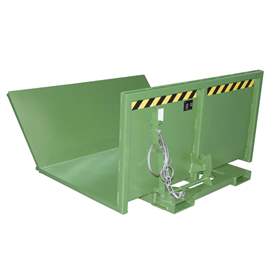 Langgutkipper, Traglast 1000 kg, LxBxH:1440x1500x780 mm, Farbe grün RAL6011