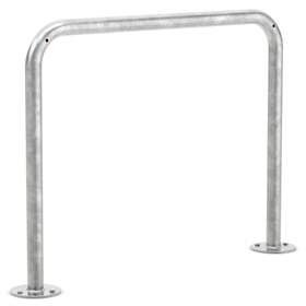 Universeller Absperrbügel 800 x 1000 mm, mit Bodenplatte zum Aufdübeln