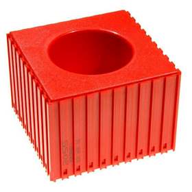 Kunststoff-Box für Werkzeugaufnahme des Typs HSK 80, Modul 10x10, Farbe rot.