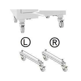 Satz Räder (VE 4 Stück), Lenkrollen, 2 mit bremse, für Medizinschränke, Selbstmontage