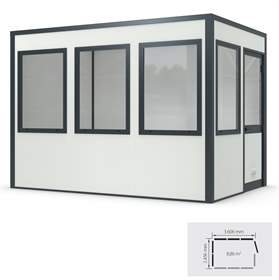 Hallenbüro SmartUnit 10, 3606 x 2456 mm, 8,86 m2