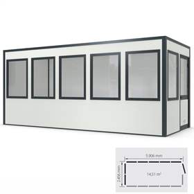 Hallenbüro SmartUnit 14, 5906 x 2456 mm, 14,51 m2