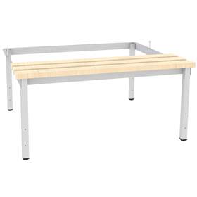 Lavica pre šatňovú skriňu WEMO, šírka 900 mm, farba šedá RAL7035