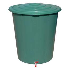 Konischer Rundbehälter aus PP incl. Deckel, mit Auslaufhahn, Inhalt 300 l