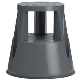 Rollhocker aus Kunststoff, Traglast 150 kg, Farbe dunkel grau