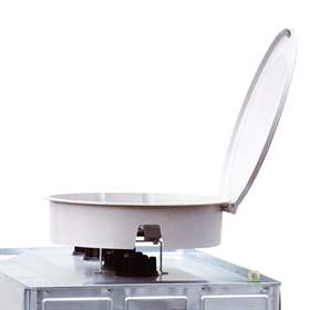 GfK-Einfüllschale mit verschliessbarem Deckel