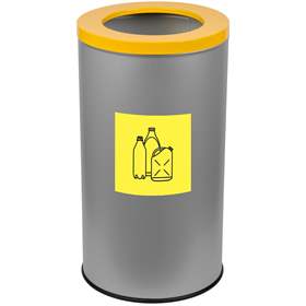 Wertstoffsammler EKO, Volumen 75 l, Stahlbehälter lackiert, farbe Gelb