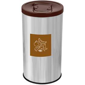 Wertstoffsammler EKO, Volumen 75 l, Edelstahlbehälter, farbe Braun