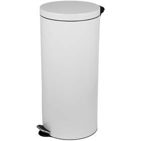 Odpadkový koš, nášlapný ALDA, ocel lakovaná bíla, objem 30 l